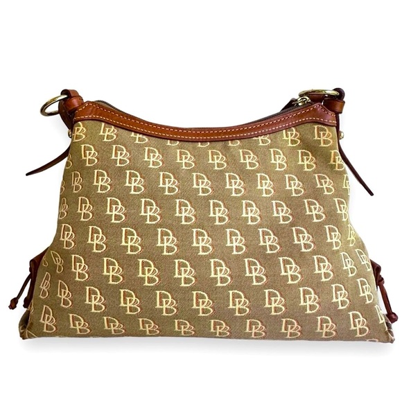 Dooney & Bourke Brown Monogram Hobo Bag and Donney Charm - Picture 9 of 14